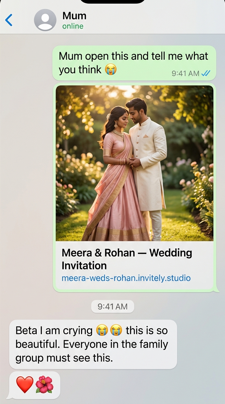 Mum reaction on WhatsApp